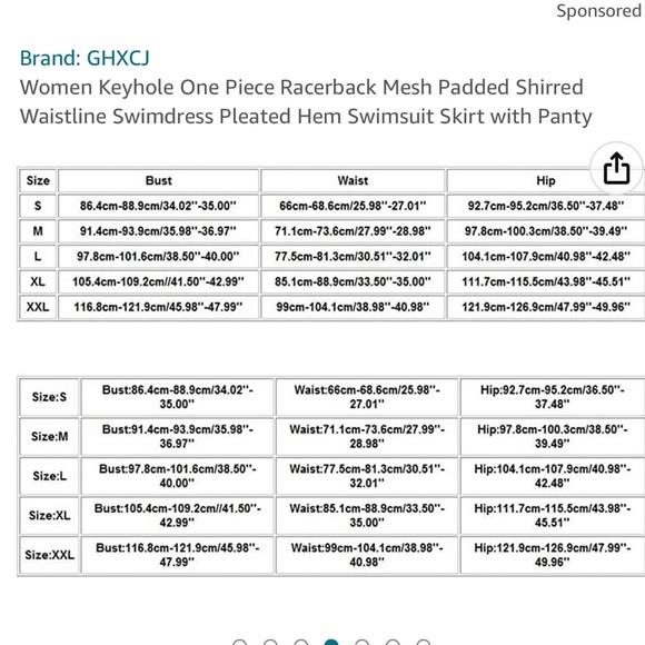 Floral One Piece Mesh Shirred Waistline Pleated Hem Swimsuit Skirt size XXL - Picture 15 of 15